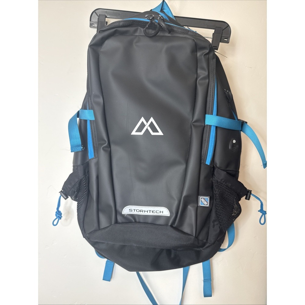 STORMTECH WBP-2 Adult's Deluge Backpack Black Blue Greek Flag Waterproof NWT